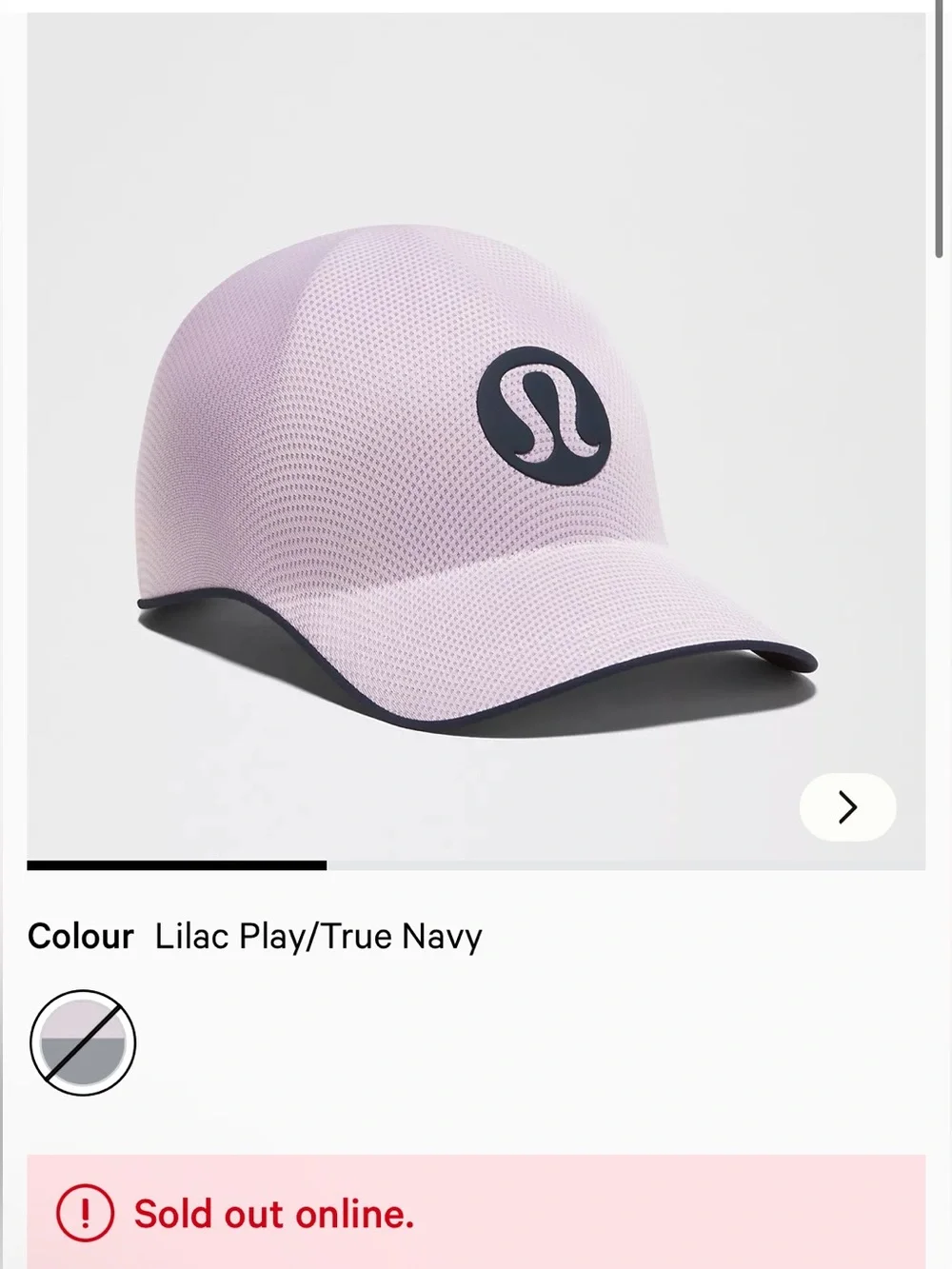 New lululemon athletica Lilac flexible cap Lilac/Navy